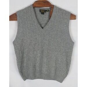 RARE Vintage Briar Traditional Men’s 100% Pure Lambs Wool‎ Vest Size Large Gray